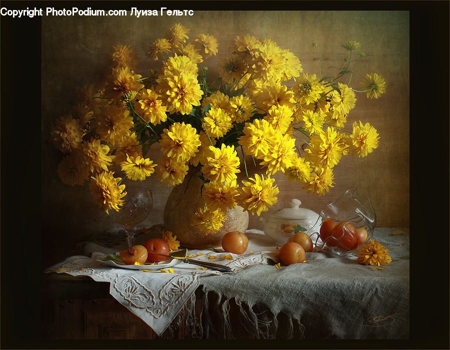 Plant, Potted Plant, Flower, Flower Arrangement, Flower Bouquet, Dining Room, Indoors