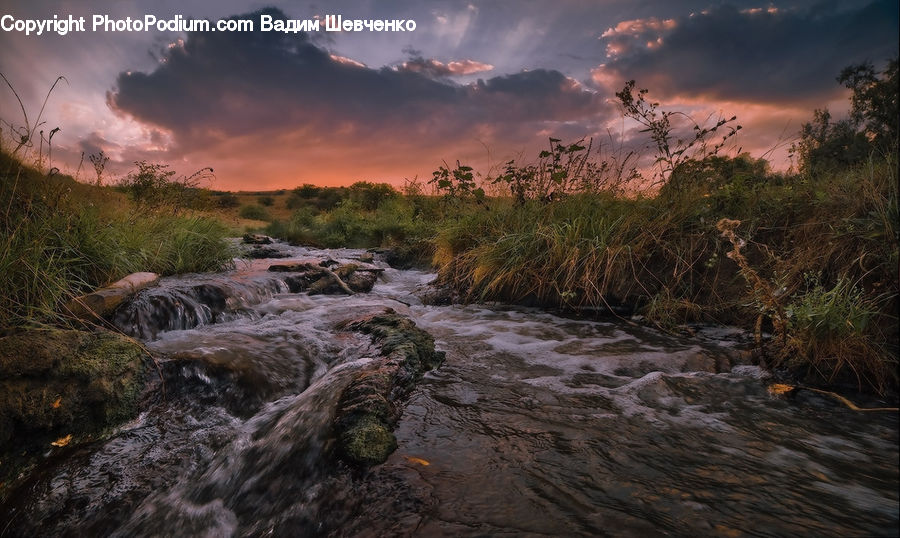 Creek, Outdoors, River, Water, Sky, Azure Sky, Cloud