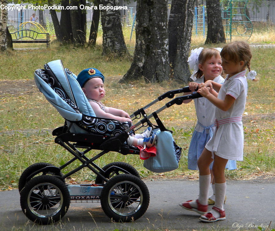 People, Person, Human, Stroller, Backyard, Yard, Leisure Activities