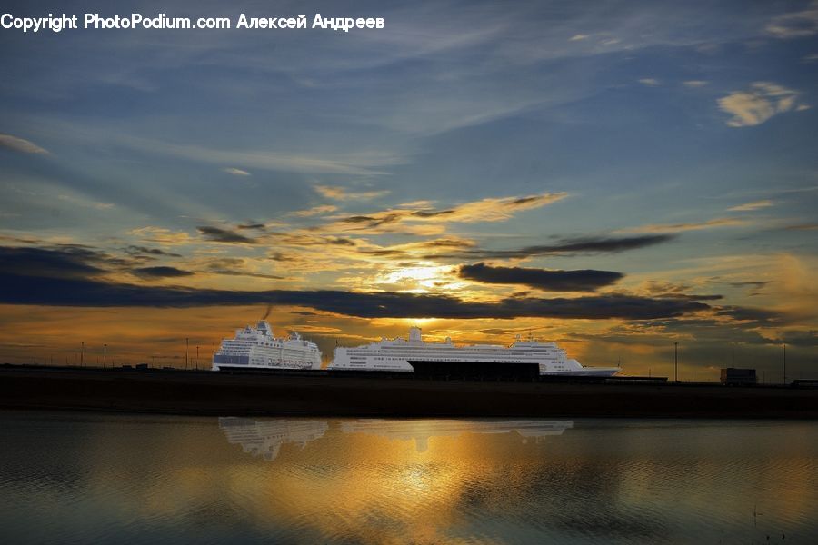 Ferry, Freighter, Ship, Tanker, Vessel, Flare, Light