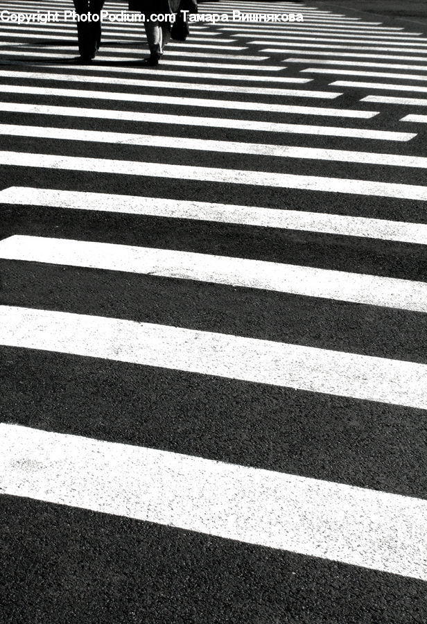 Asphalt, Tarmac, Road, Zebra Crossing, Intersection, Pedestrian, Person