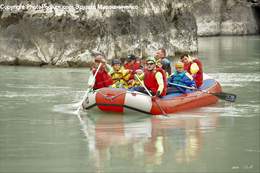 Boat, Canoe, Rowboat, Adventure, Leisure Activities, Rafting, People