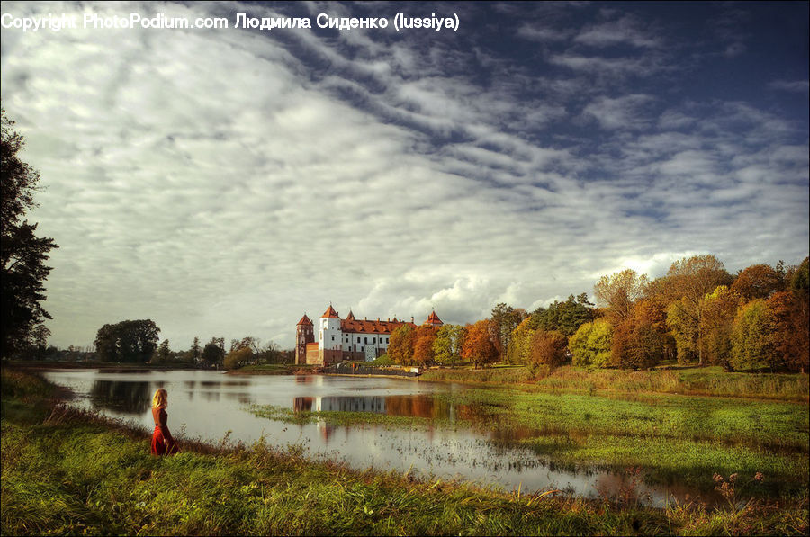 Architecture, Castle, Fort, Lake, Outdoors, Water, Landscape