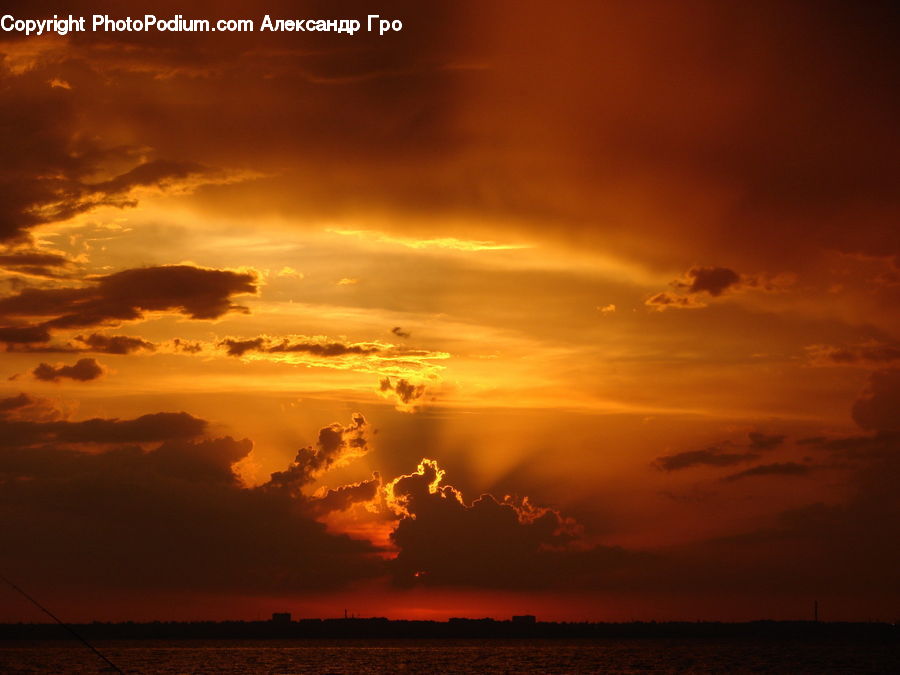 Azure Sky, Cloud, Outdoors, Sky, Dawn, Dusk, Red Sky