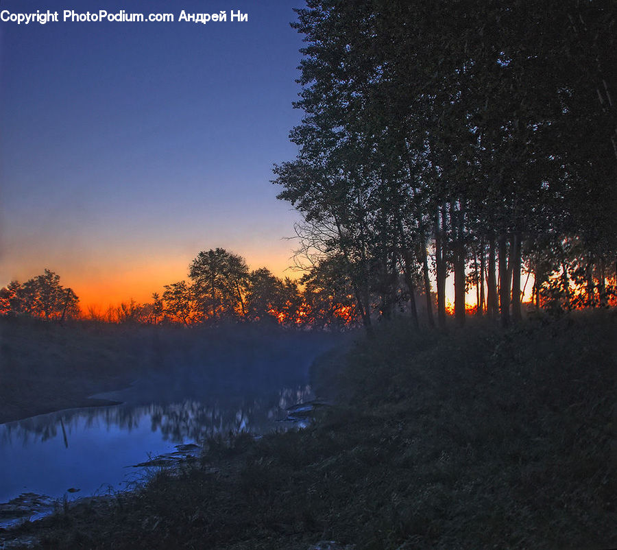 Dawn, Dusk, Red Sky, Sky, Sunrise, Sunset, Landscape