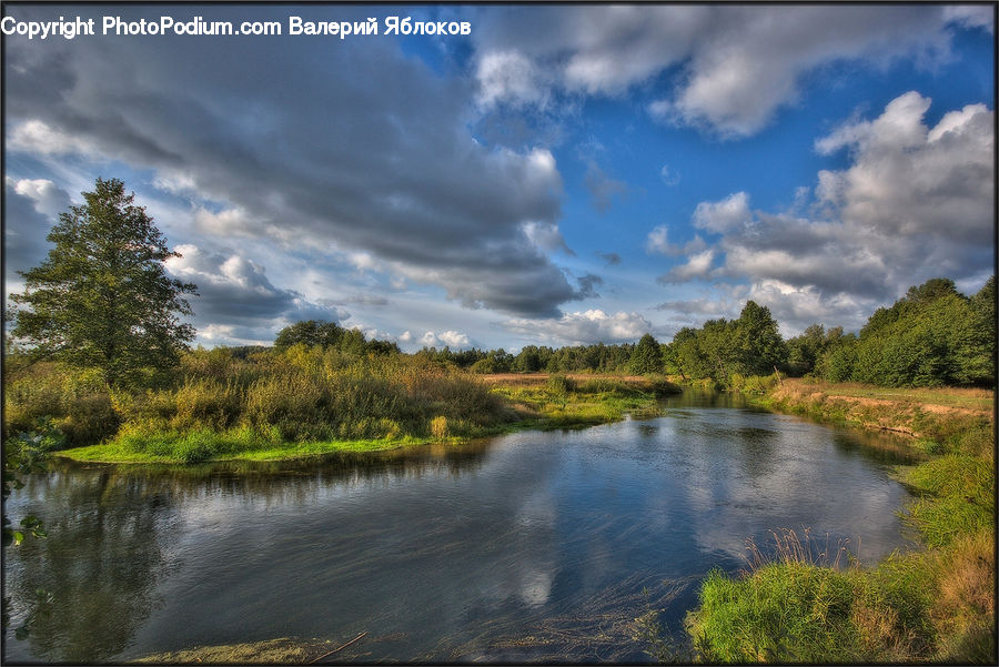 Lake, Outdoors, Water, Cloud, Cumulus, Sky, River