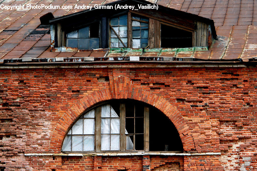 Brick, Window, Building