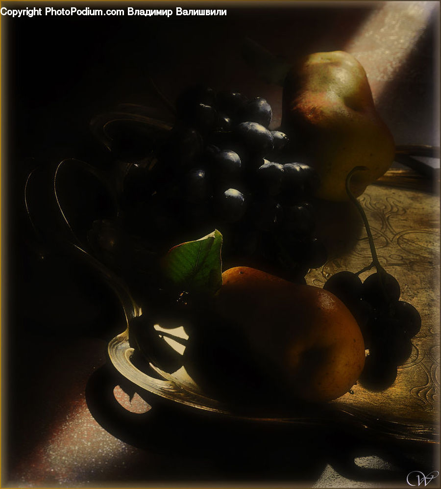 Fruit, Grapes, Potato, Produce, Vegetable, Bean, Art