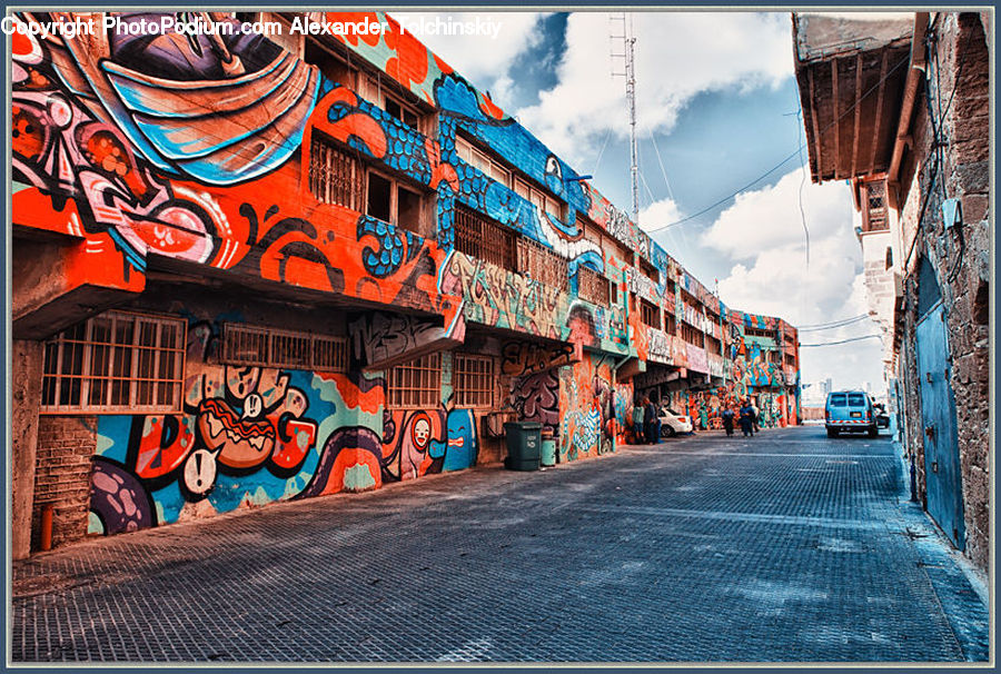 Art, Graffiti, Mural, Wall, Brick, Alley, Alleyway
