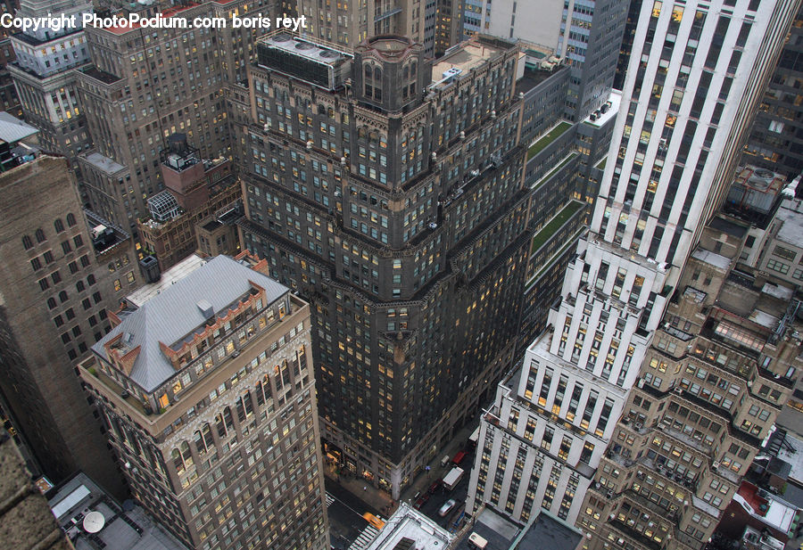 Aerial View, City, Downtown, Urban, Building, Metropolis, Housing