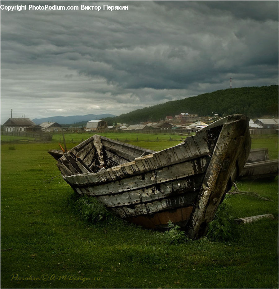 Boat, Dinghy, Shipwreck, Watercraft, Landscape, Nature, Scenery