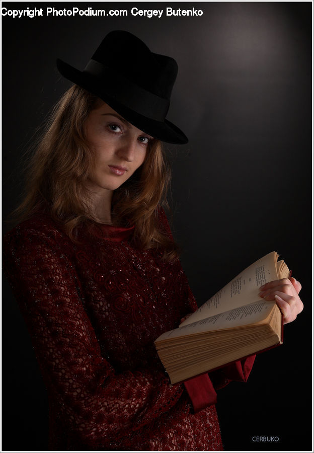 Human, People, Person, Book, Text, Cowboy Hat, Hat