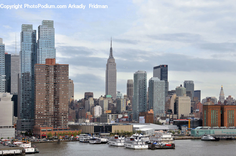 City, Downtown, Metropolis, Urban, Building, Housing, Dock