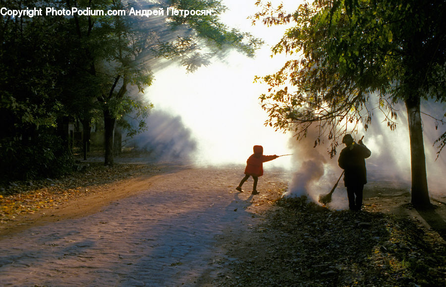 Dirt Road, Gravel, Road, Smoke, Exercise, Fitness, Jogging