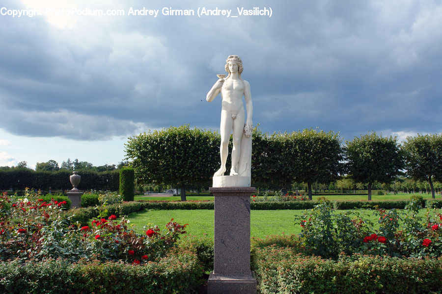 Tomb, Art, Sculpture, Statue, Garden, Monument, Blossom