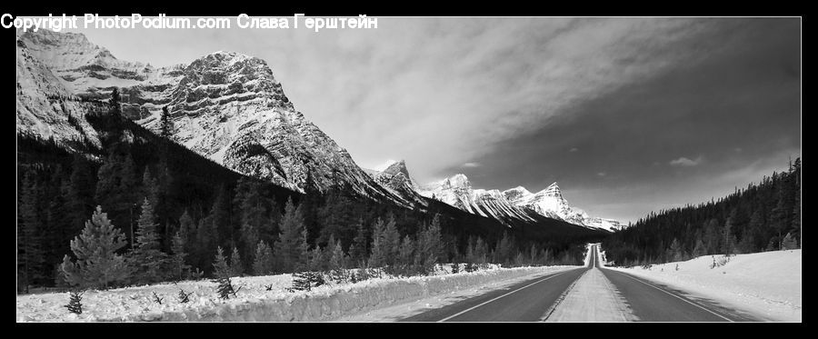 Alps, Crest, Mountain, Peak, Road, Freeway, Highway