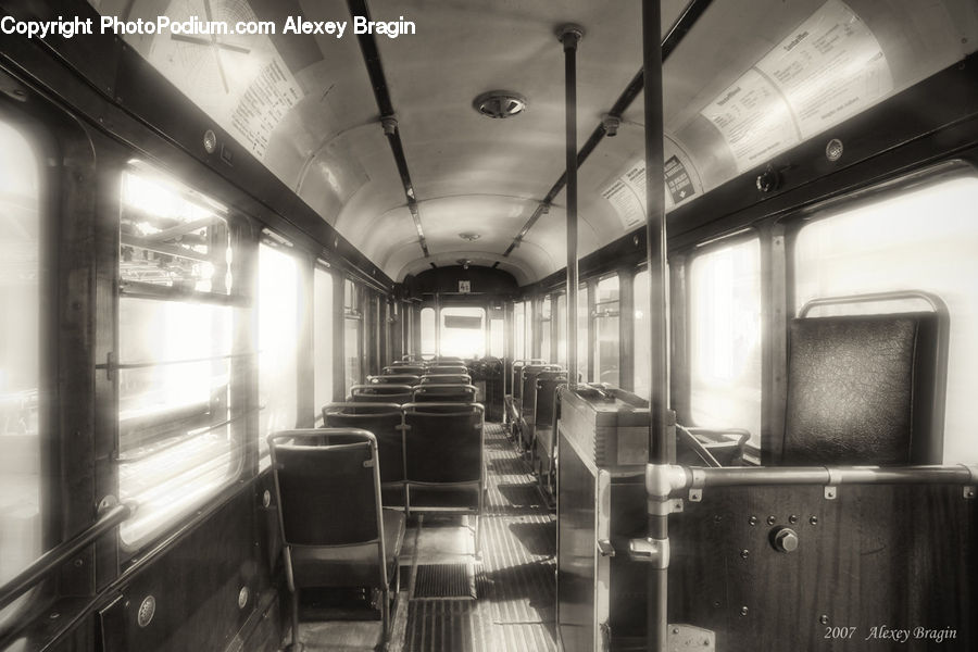 Subway, Train, Train Station, Vehicle, Chair, Furniture, Corridor