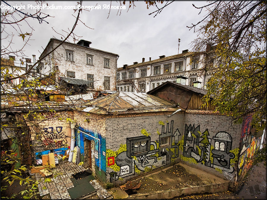 Art, Graffiti, Mural, Wall, Building, Downtown, Town