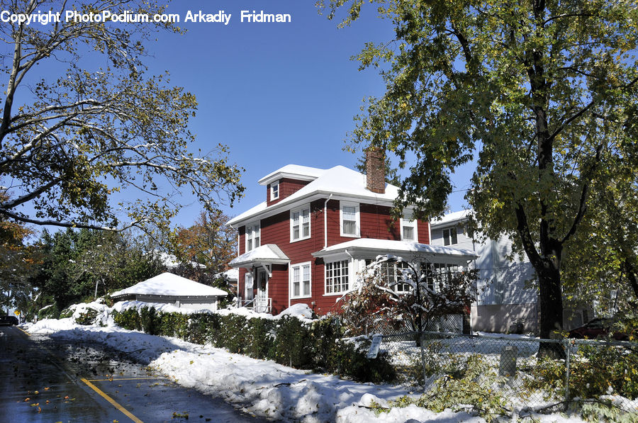 Building, Cottage, Housing, Ice, Outdoors, Snow, Architecture