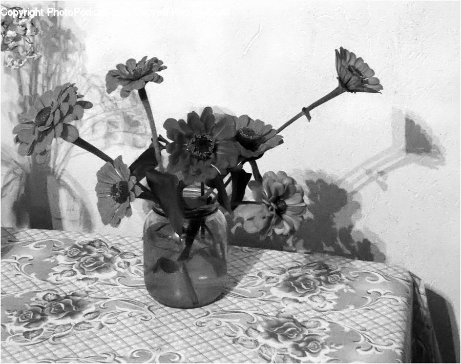 Plant, Potted Plant, Jar, Porcelain, Vase, Art, Painting