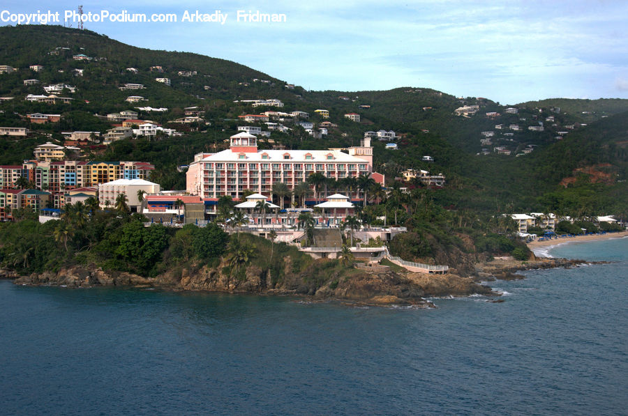 Aerial View, Building, Hotel, Coast, Island, Land, Sea