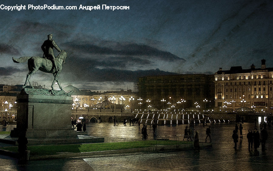 Fountain, Water, Architecture, Downtown, Plaza, Town Square, Art