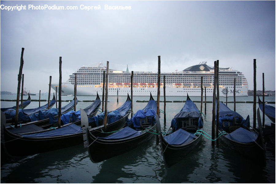 Boat, Gondola, Watercraft, Umbrella, Dock, Landing, Pier