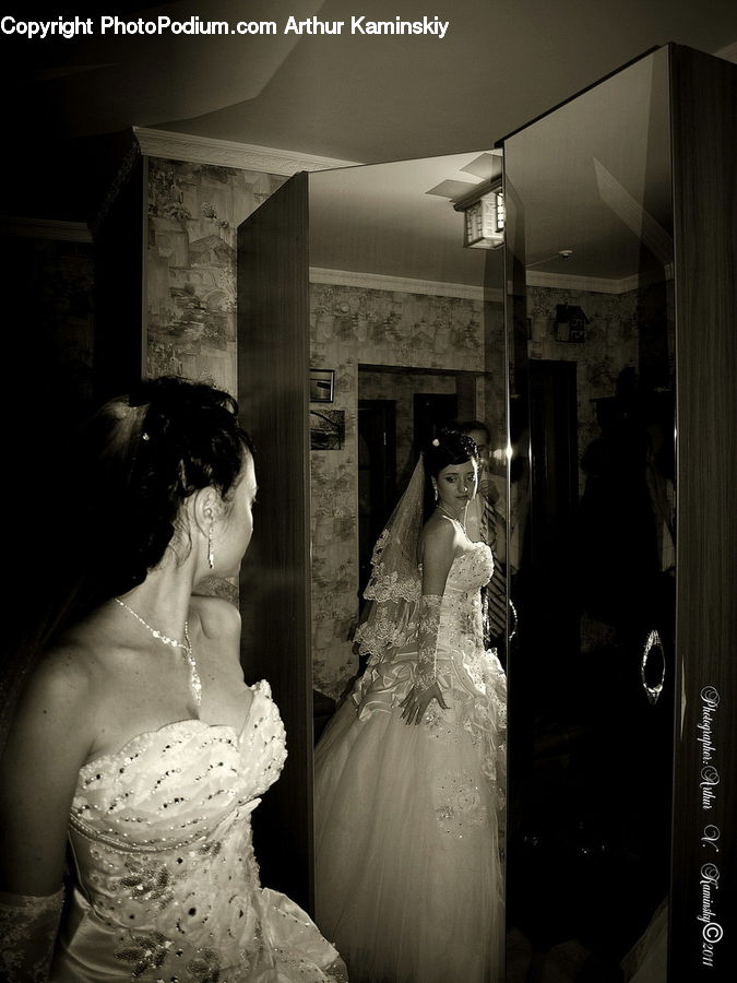 Bride, Gown, Person, Wedding, Robe, Lighting, Bar Counter