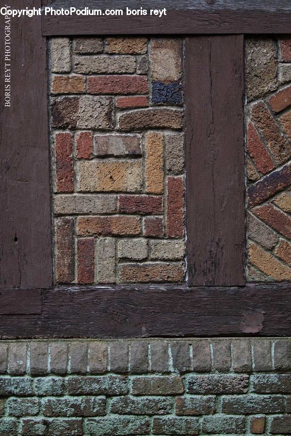 Brick, Fence, Wall, Cobblestone, Pavement, Walkway