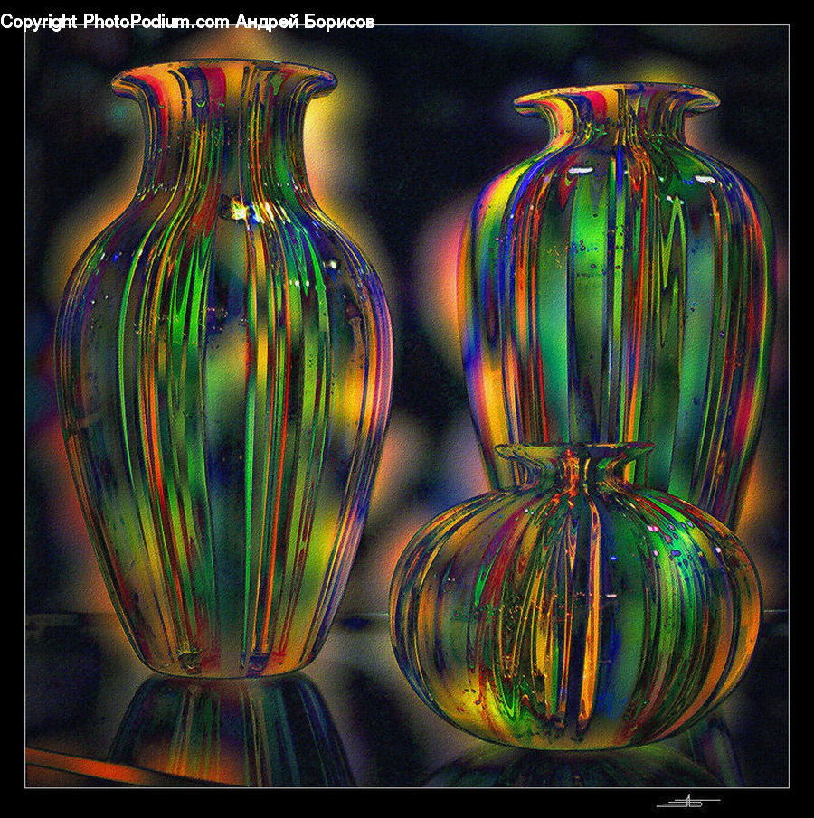 Glass, Jar, Porcelain, Vase