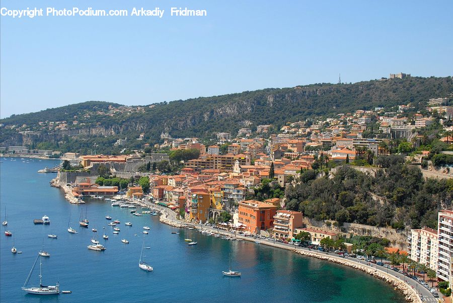 Dock, Port, Waterfront, Building, Downtown, Town, Aerial View