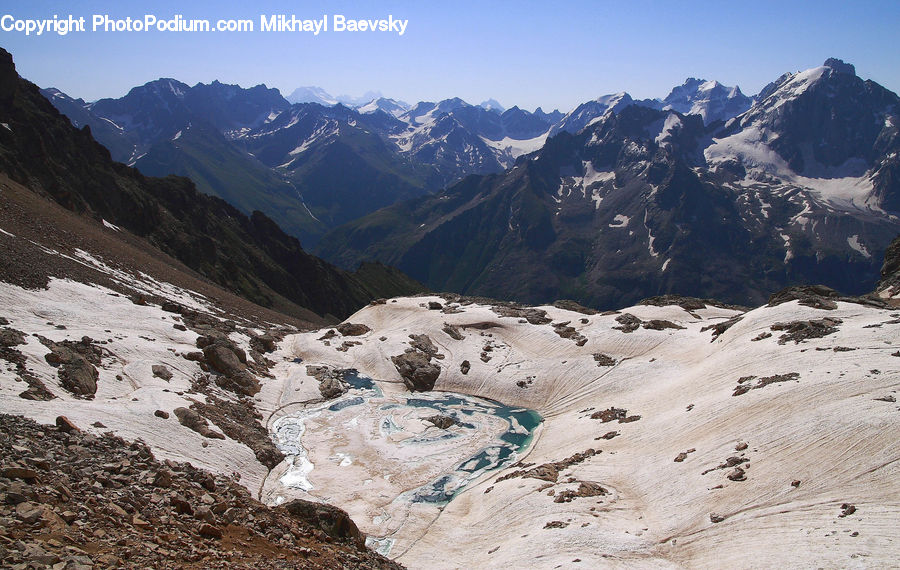 Arctic, Glacier, Ice, Mountain, Outdoors, Snow, Crest