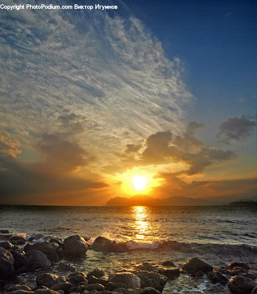 Ocean, Outdoors, Sea, Water, Beach, Coast, Dawn