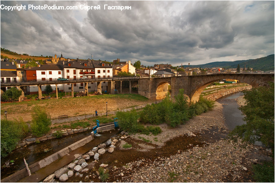 Bridge, Viaduct, Building, Housing, Villa, Outdoors, River