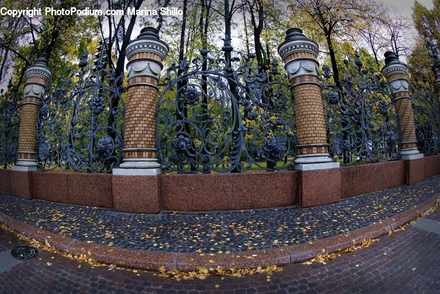 Plant, Potted Plant, Column, Pillar, Brick, Beacon, Building