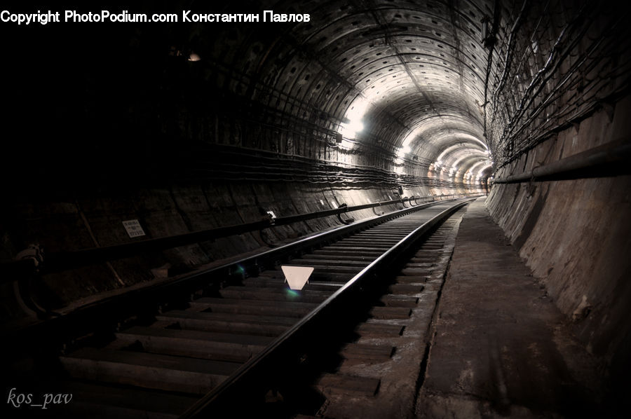 Tunnel, Subway, Train, Train Station, Vehicle, Crypt, Banister
