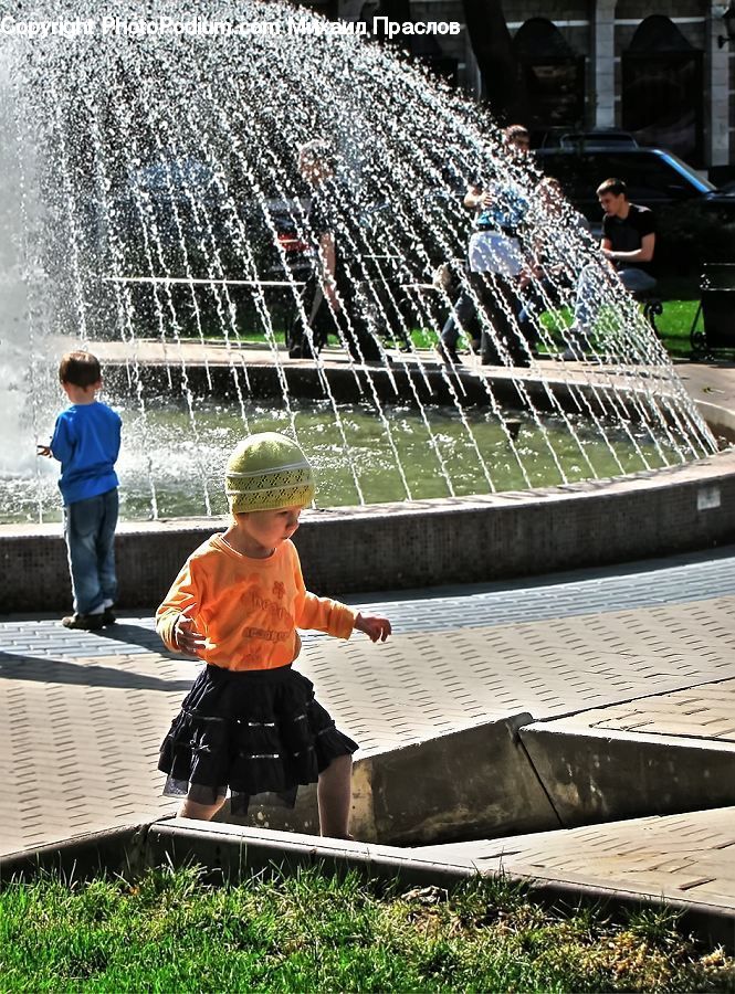 Human, People, Person, Fountain, Water, Clothing, Skirt