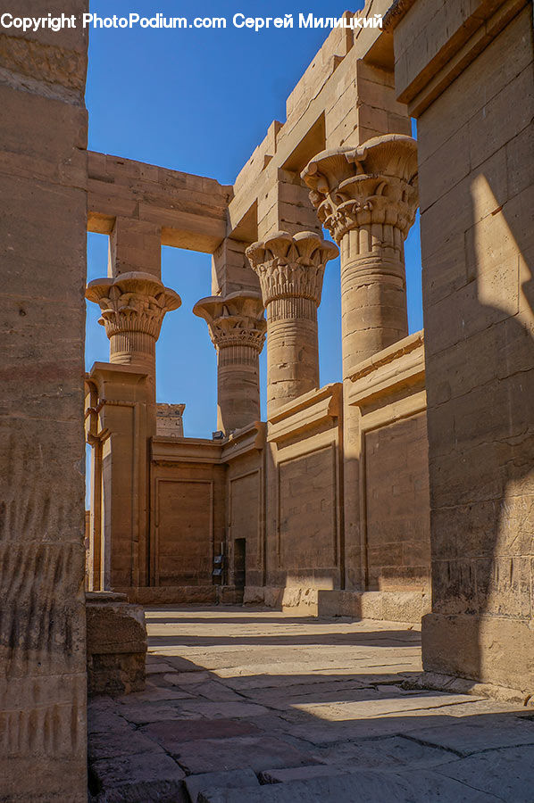 Ancient Egypt, Column, Pillar, Ruins, Castle, Fort, Building