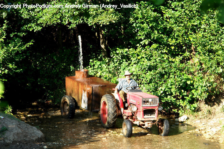 Tractor, Vehicle, Bulldozer, Antique Car, Car, Model T, Dirt Road