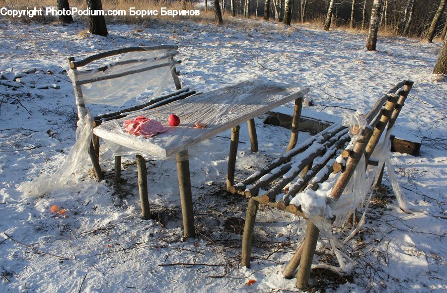 Park Bench, Bench, Chair, Furniture, Rubble