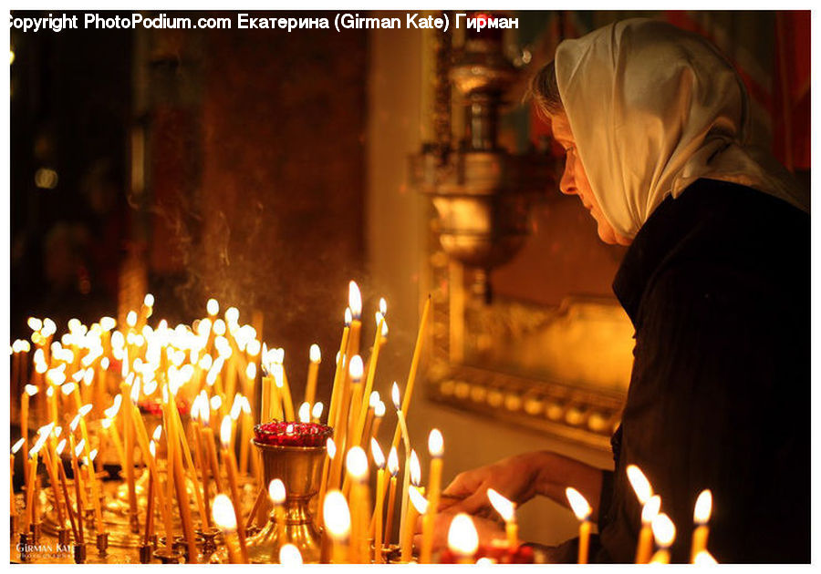 People, Person, Human, Candle, Fire, Crypt, Beverage