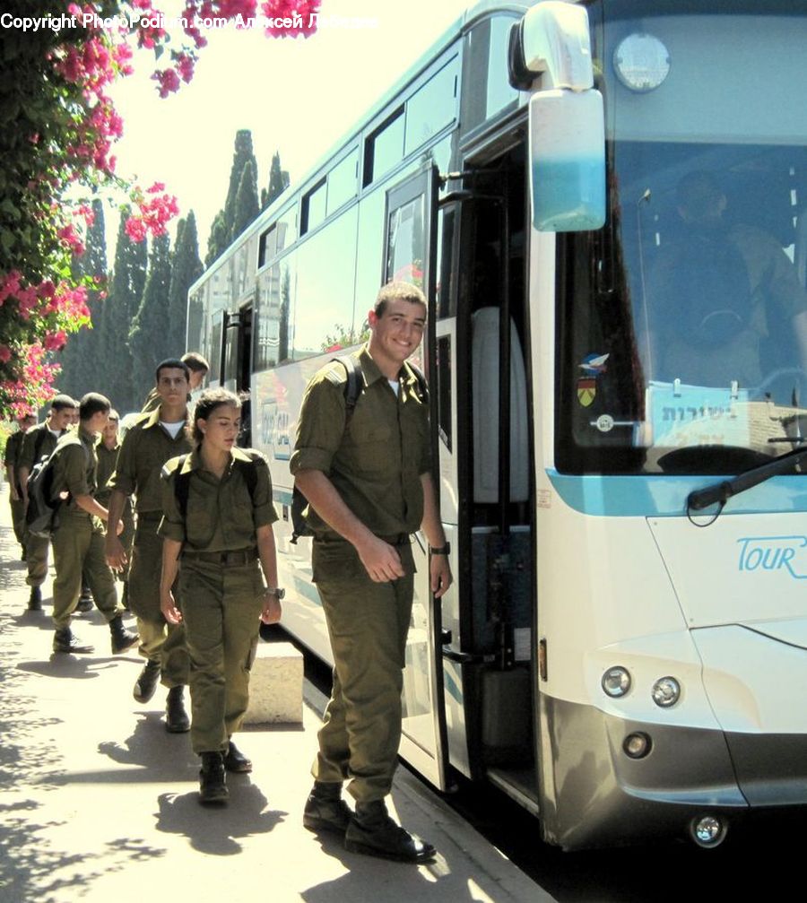 People, Person, Human, Plant, Potted Plant, Bus, Double Decker Bus