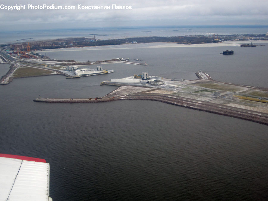 Paper, Aerial View, Cruise Ship, Ocean Liner, Ship, Vessel, Dock