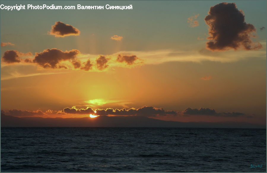 Cloud, Cumulus, Sky, Dusk, Outdoors, Sunlight, Sunrise