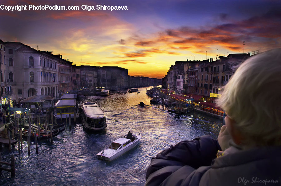 People, Person, Human, Boat, Watercraft, City, Downtown