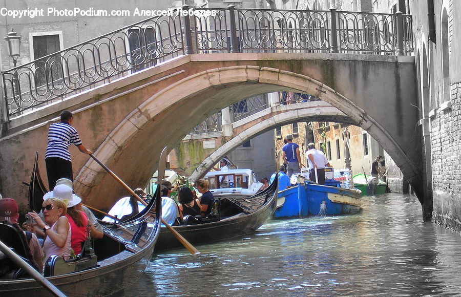 Boat, Watercraft, Gondola, People, Person, Human, Canal