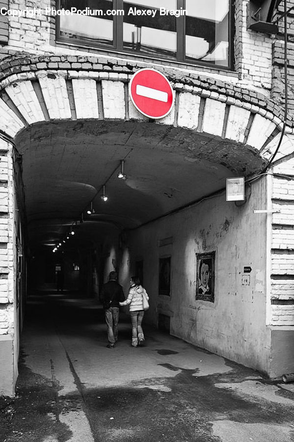 Alley, Alleyway, Road, Street, Town, Brick, Word