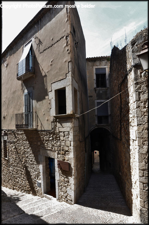 Alley, Alleyway, Road, Street, Town, Castle, Fort