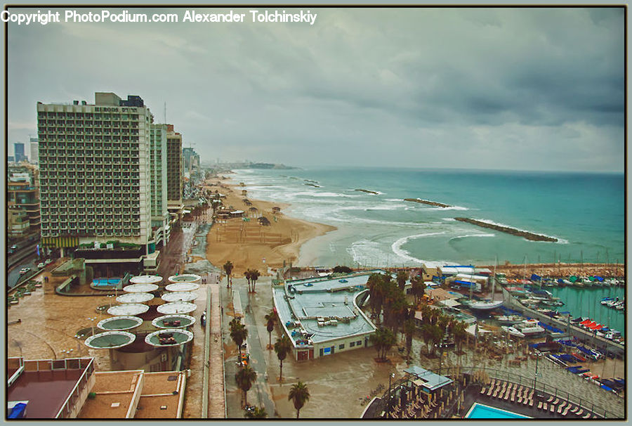 Aerial View, Building, Housing, Hotel, Resort, Beach, Coast