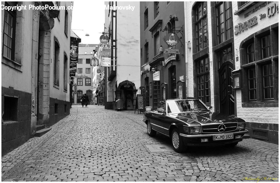 Alley, Alleyway, Road, Street, Town, Automobile, Car